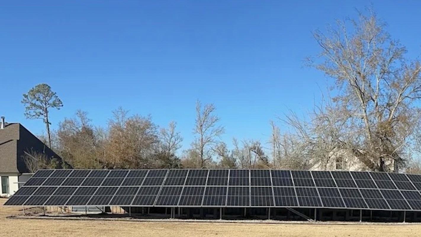 One homeowner took the phrase "do it yourself" to the next level with a massive solar panel setup.