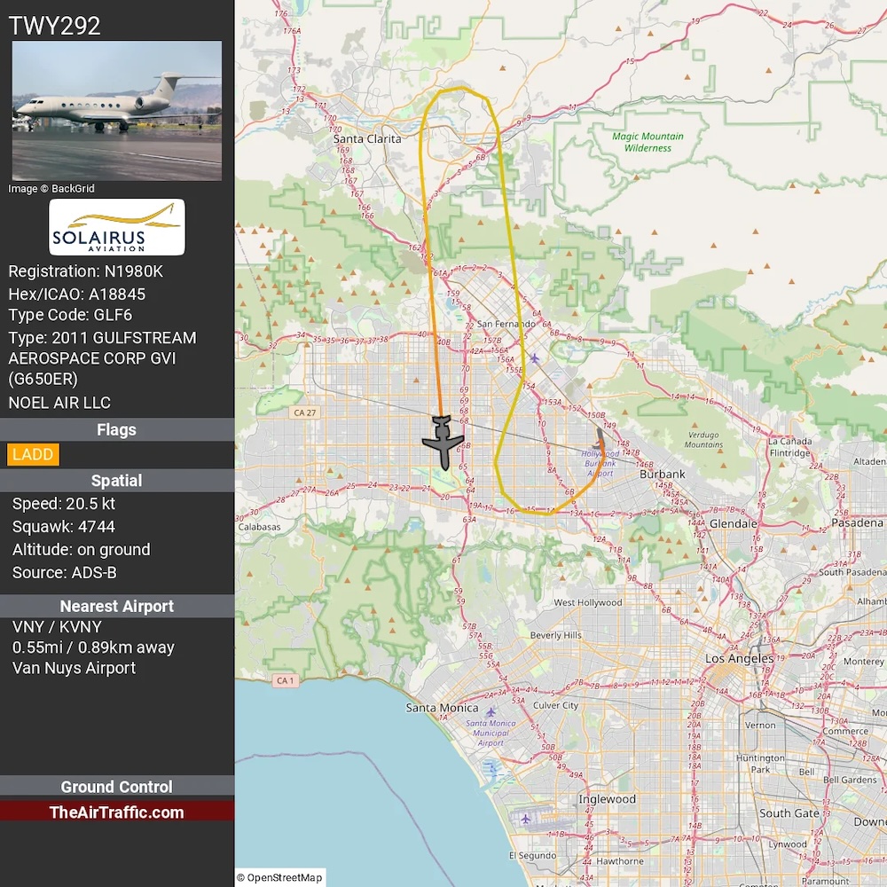 One Redditor shared an image allegedly showing the flight path of Kim Kardashian's private jet.