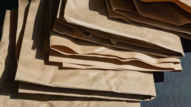 One clever upcycler has an easy way to transform the humble paper bag into an elegant flower bag.