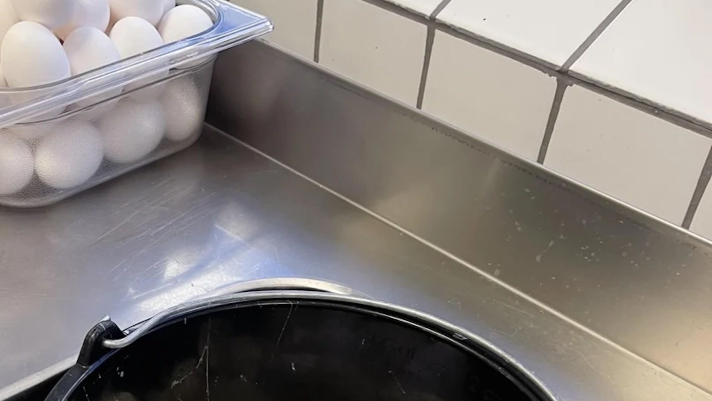 One student was shocked to discover how their culinary school was recycling used eggshells.