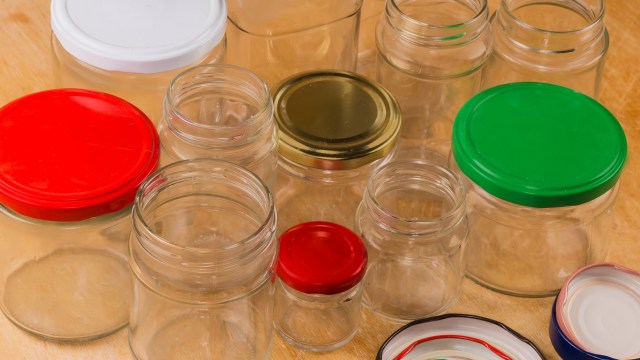 If you drink instant coffee and you like the look of the container, don't throw it away — save it for your spice containers.