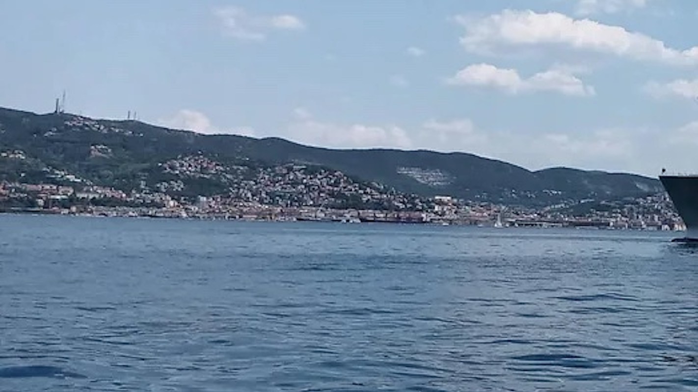 A megayacht belonging to a Russian oligarch remains off the coast of Trieste, Italy, three years after it was seized by authorities.