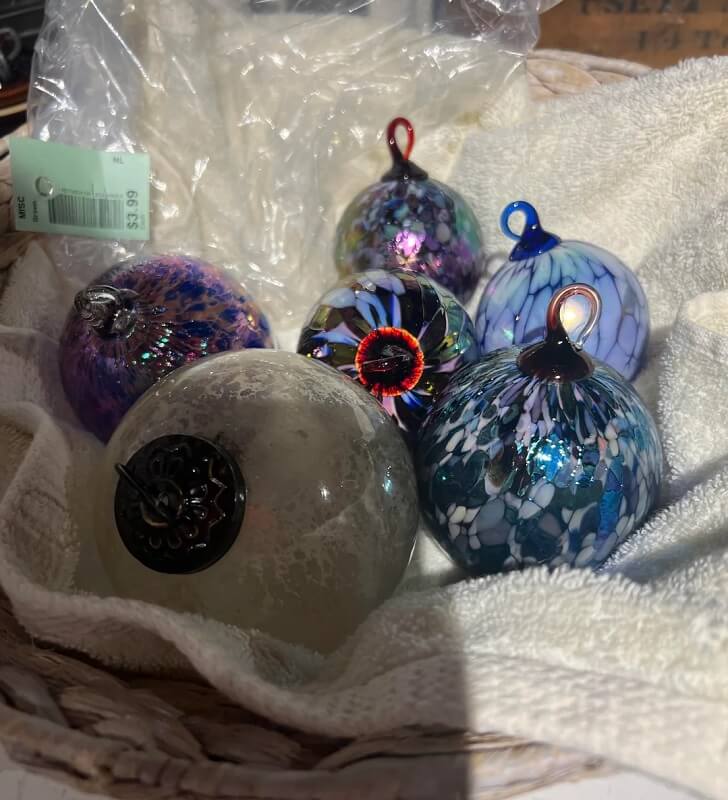 One Redditor found six hand-blown glass Christmas ornaments for $3.99 at their thrift store.