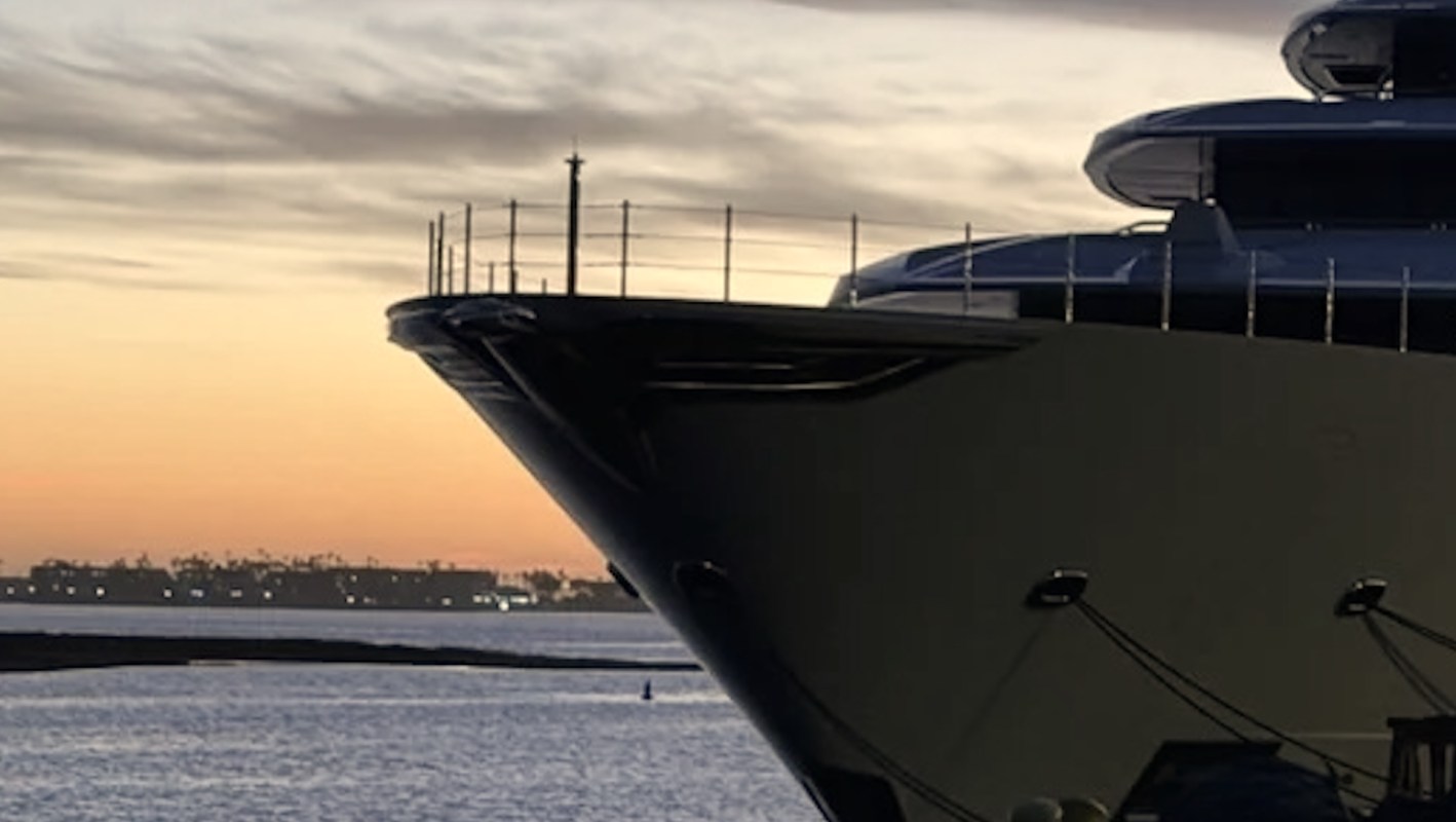 One Reddit user shared up-close photos of an enormous superyacht docked at the San Diego waterfront, and the internet had plenty to say about it.