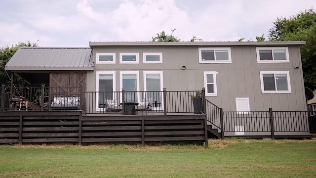 The Walker family designed a lakeside tiny home that they loved so much, they decided to live there full time.