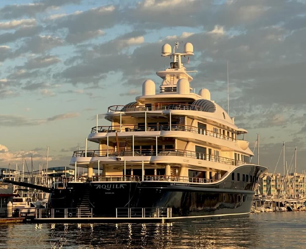When the enormous yacht, The Aquila, moored at Marina del Rey, L.A. residents weren't shy to air their frustration.