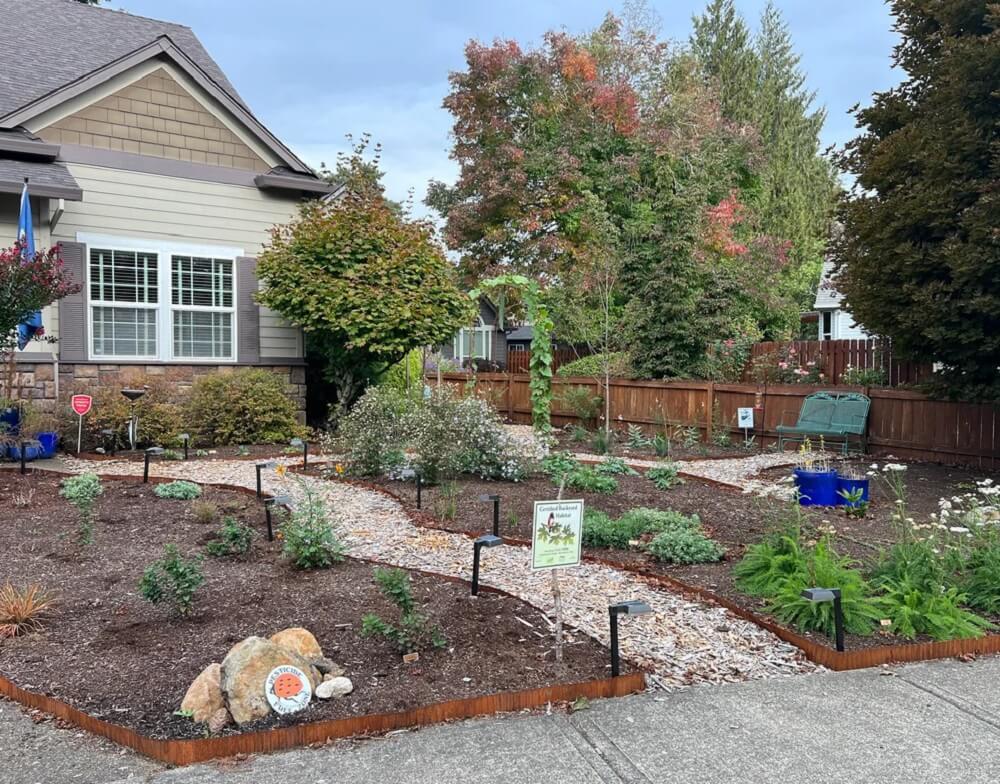One Portland-area gardener is sharing the stunning results of their yard's transformation, one year after making the switch from a grass lawn to a native garden.