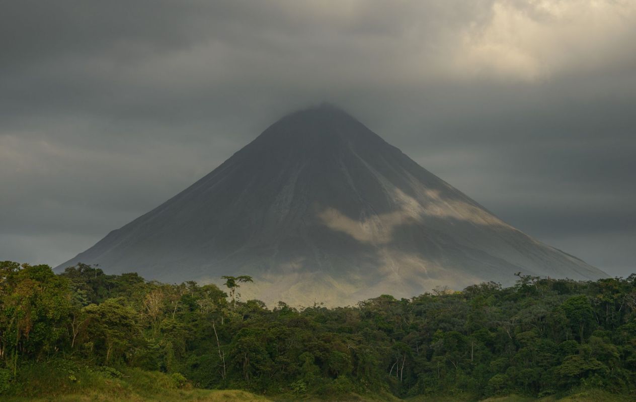 Rising magma beneath a recently erupted volcano can lead to the collapse of the volcano's slopes.