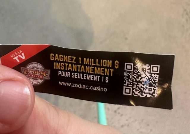 One Montreal diner was shocked to find a gambling ad on the back of their fortune cookie's slip.