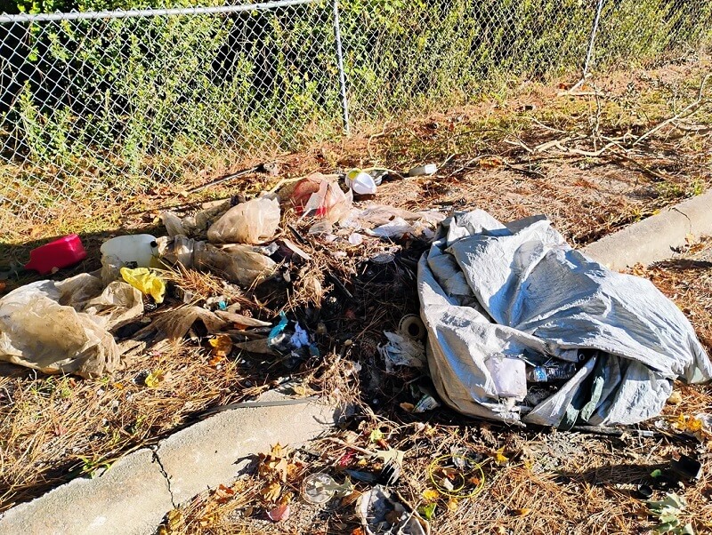 A Reddit user encountered an awful sight along a park trail and shared a picture with the community at r/GreenvilleNCarolina.