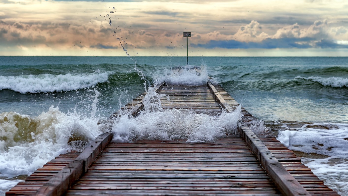 An Instagram video shows yachts crashing into each other in the aftermath of a storm.