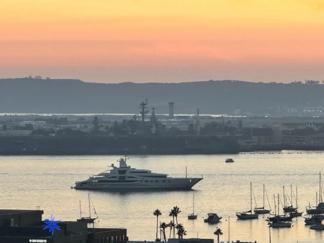 A Redditor shared a picture of a massive partying superyacht in the San Diego Bay and asked if anyone knew to whom it belonged.