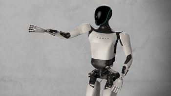 A six-second clip of a Tesla Optimus robot's 