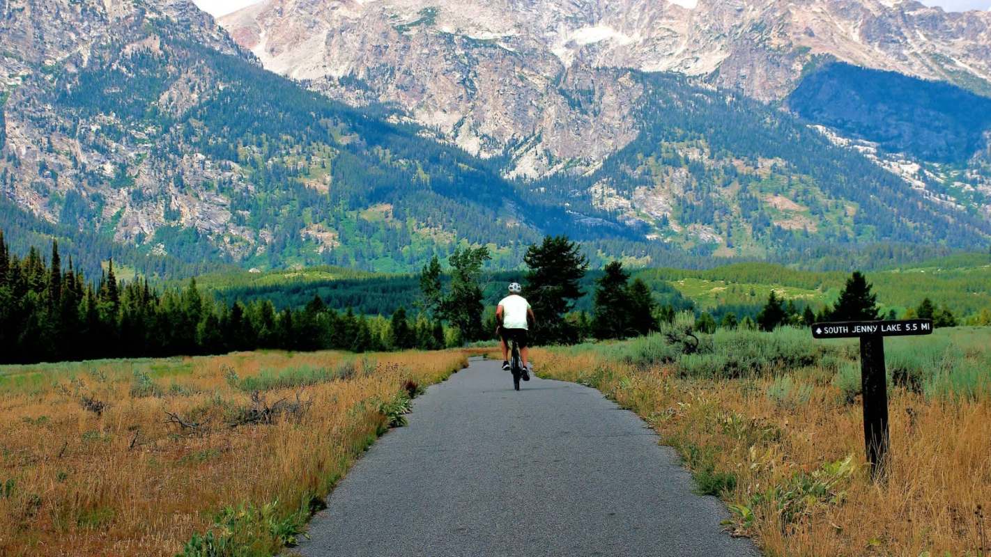 One Instagram user shared a video of a car speeding down a bike path in Grand Teton National Park.
