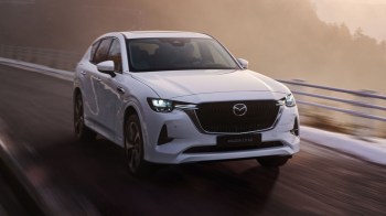 The Japanese automaker Mazda has been spotted testing a prototype of its first fully electric vehicle for the U.S.