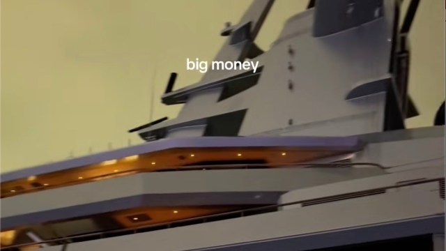 A viral TikTok video shows the absurdly massive superyacht belonging to Google co-founder Sergey Brin.