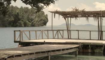 A fishing village in the Solomon Islands is confronting an urgent crisis as rising seas swallow the coastline.