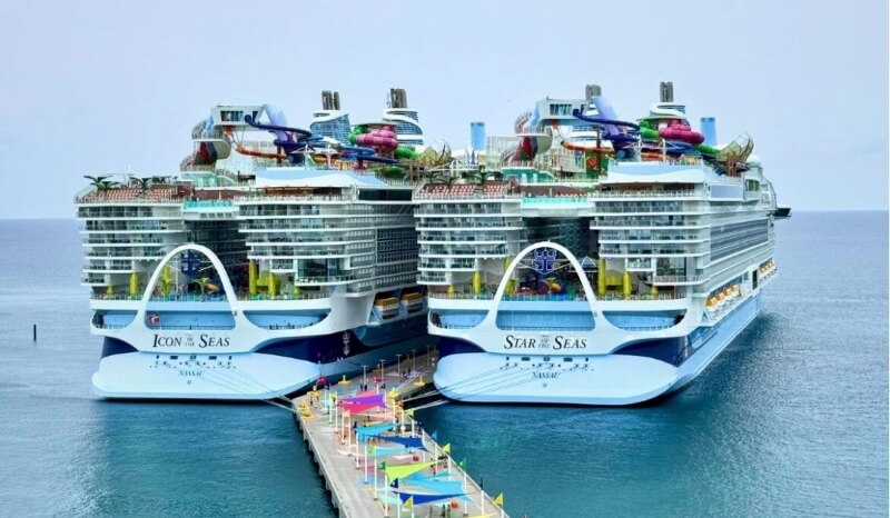 One user took to Reddit to share a photo of two huge Royal Caribbean cruise ships docked side-by-side — and people had a lot to say.