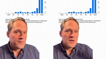 A Bloomberg Opinion video on TikTok is cutting through the noise with a simple chart that climate deniers "can't ignore."