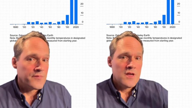 A Bloomberg Opinion video on TikTok is cutting through the noise with a simple chart that climate deniers "can't ignore."