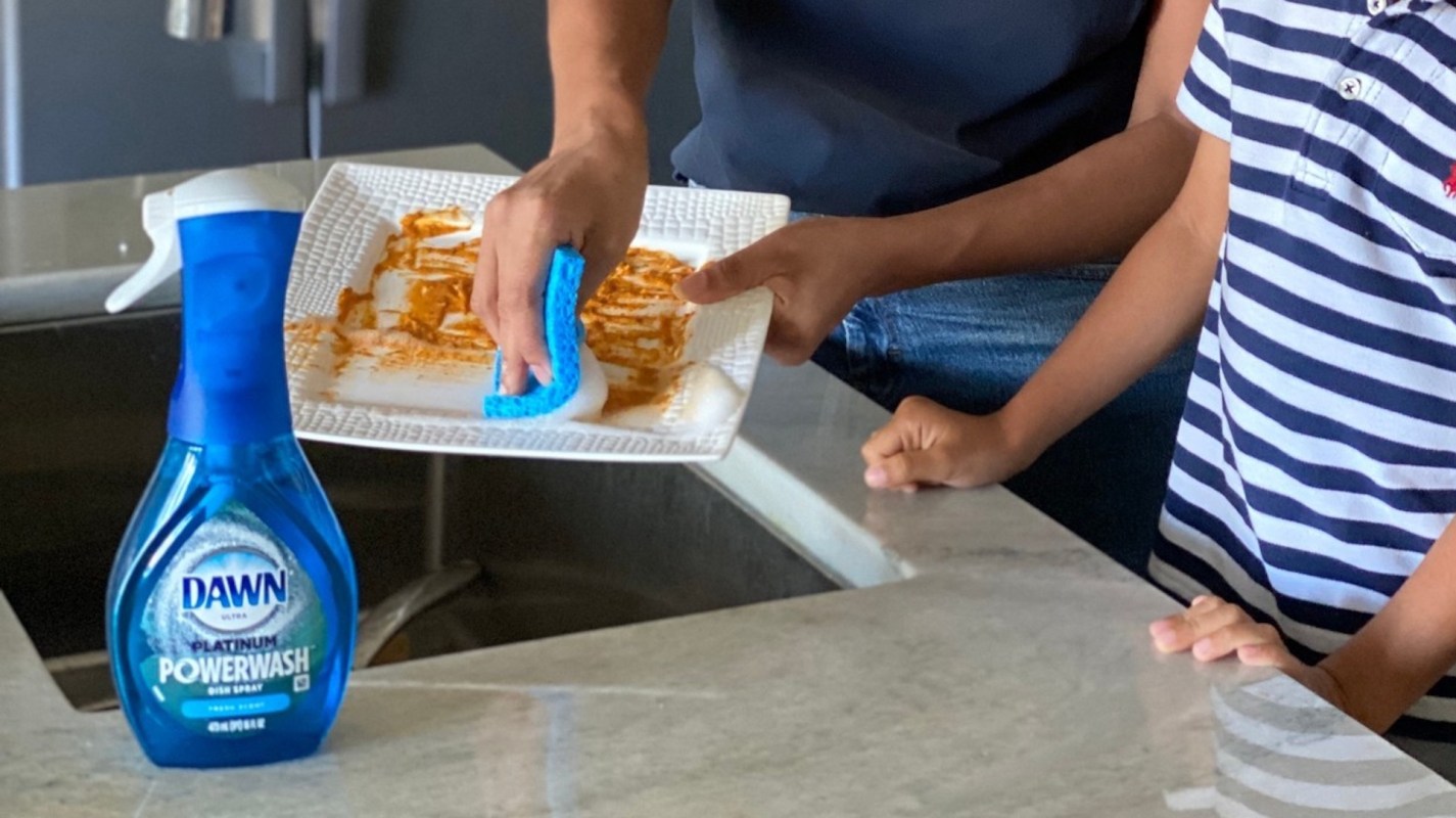 One of my top picks has wound up being from an industry leader: the Powerwash Dish Spray from Dawn, because it can reduce your water usage by up to 50% when you're doing the dishes.