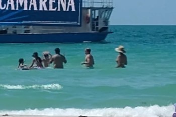 Beachgoers across the United States are facing an unwanted phenomenon, with giant advertisements on floating billboards taking over the shore.