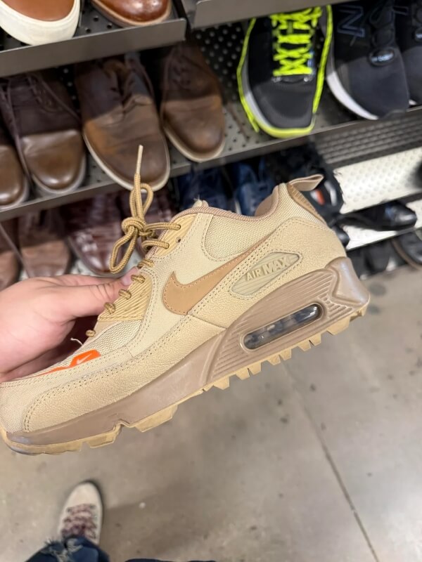 One Redditor shared their experience finding Nike Air Max 90 sneakers at a local Goodwill — only to be horrified by the $199.79 price tag.