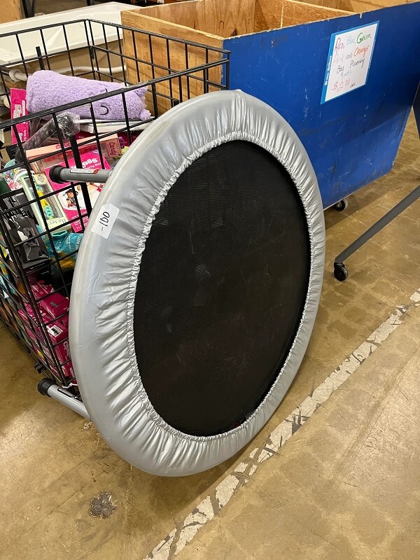 An expensive kids trampoline at a Habitat for Humanity ReStore location had the online thrift community up in arms.