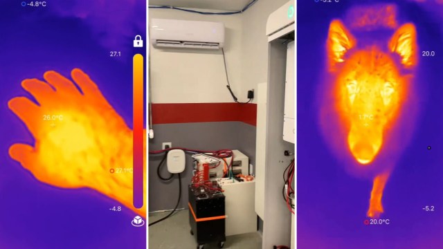 A homeowner shared an amazing infrared video of their heat pump, showing how it's able to create heat from freezing outdoor air.
