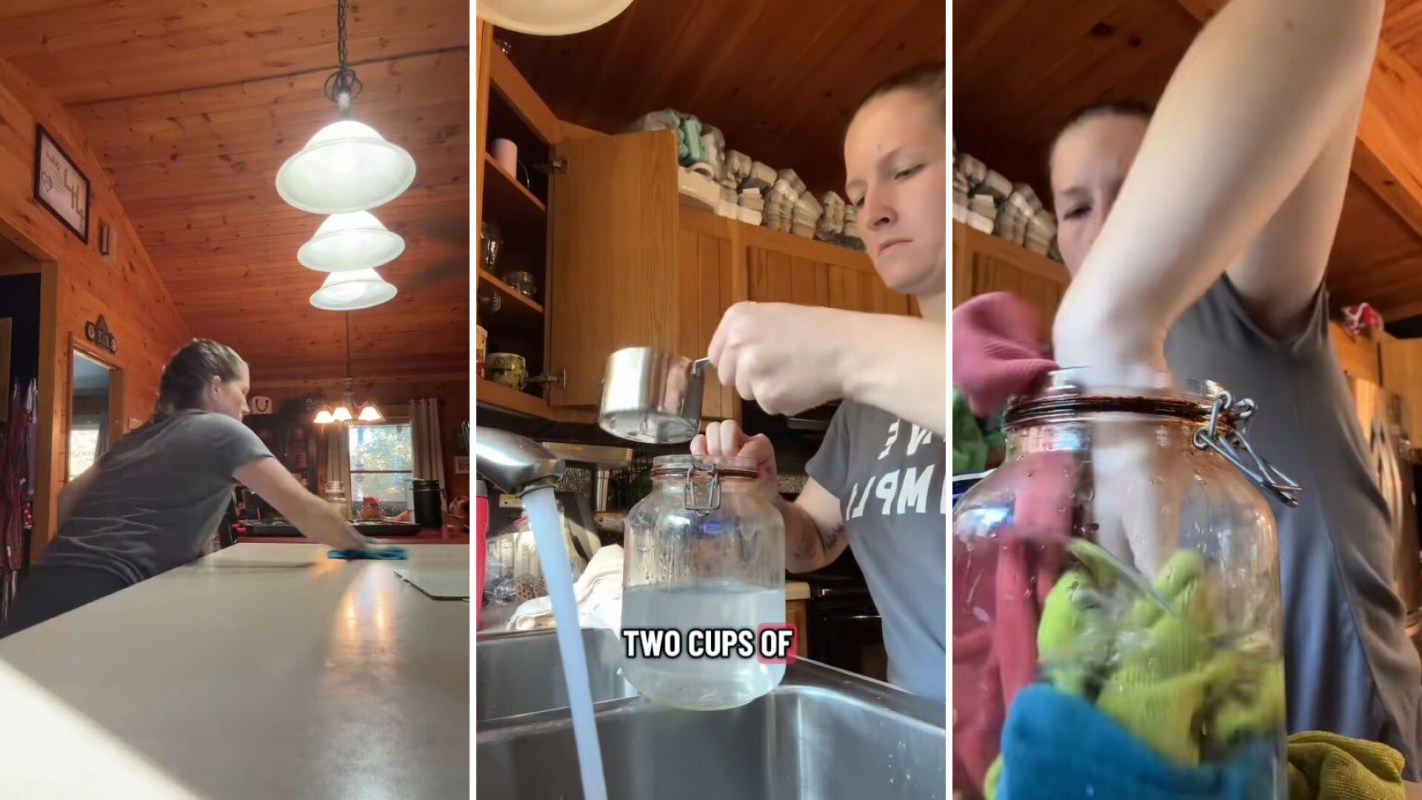 This TikTok shows how to make your own version of store-bought cleaning wipes.