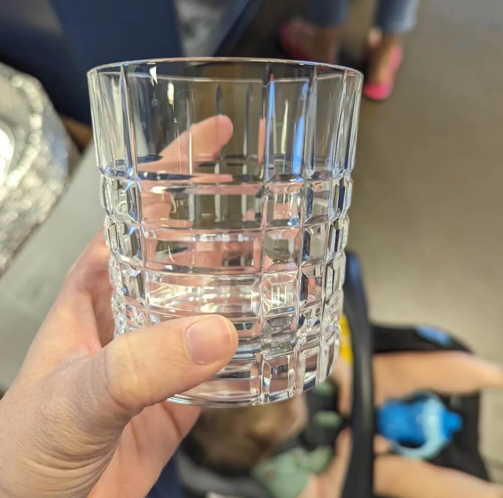 One lucky thrifter unwittingly acquired five Tiffany and Co. old-fashioned crystal glasses for just 89 cents each.
