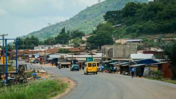 Officials in Ghana have shut down an illegal mining site operating roughly thirty feet from a public highway.