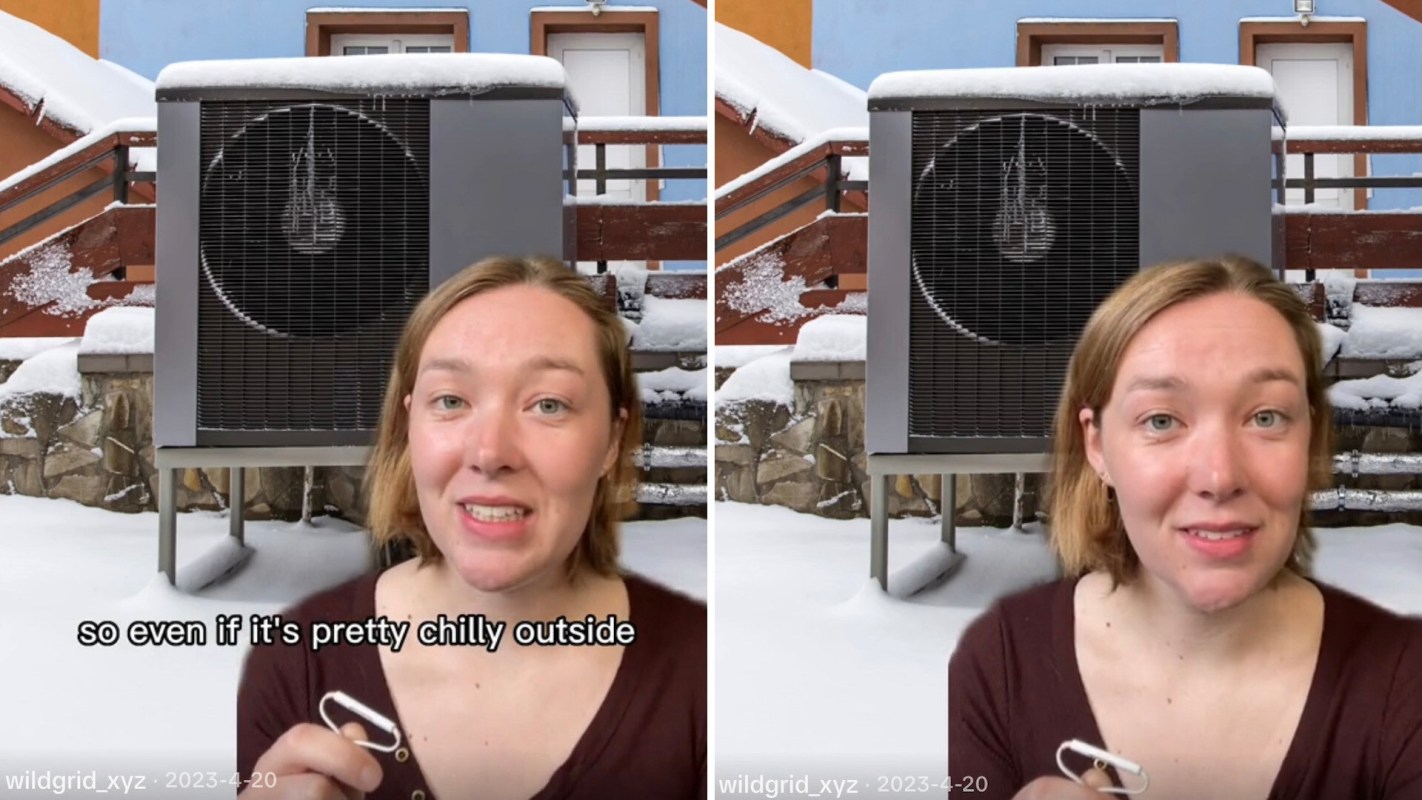 Wildgrid's (@wildgrid_xyz) explanation in a 2023 TikTok demonstrated how heat pumps produce heat even in frigid temperatures.
