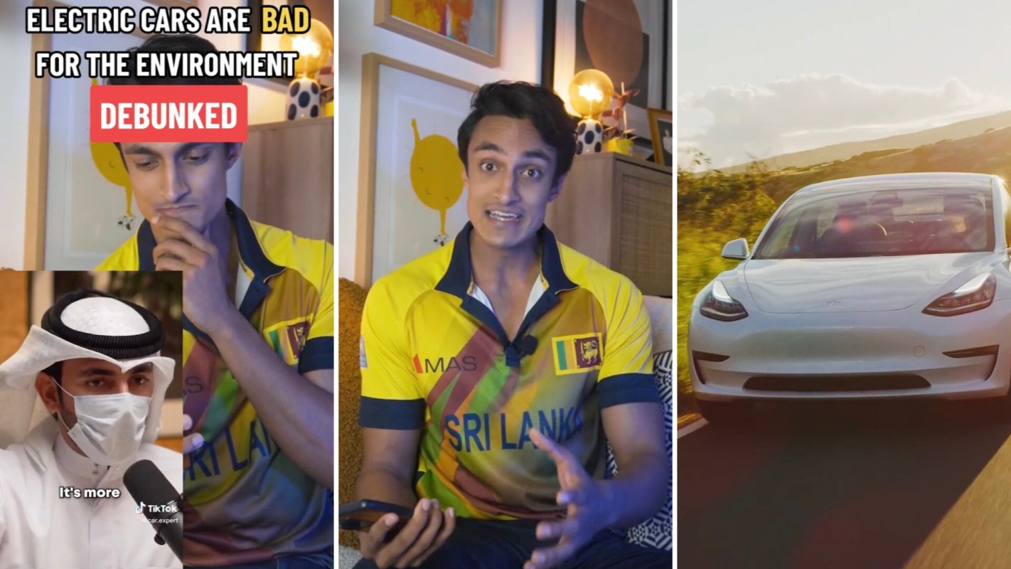 One TikToker debunked the claim that electric vehicles are worse for the environment than their gas-guzzling counterparts.