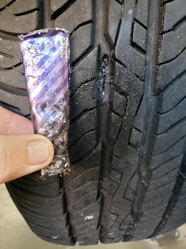 One mechanic revealed how a single discarded disposable vape caused hundreds of dollars in damage to a car tire.