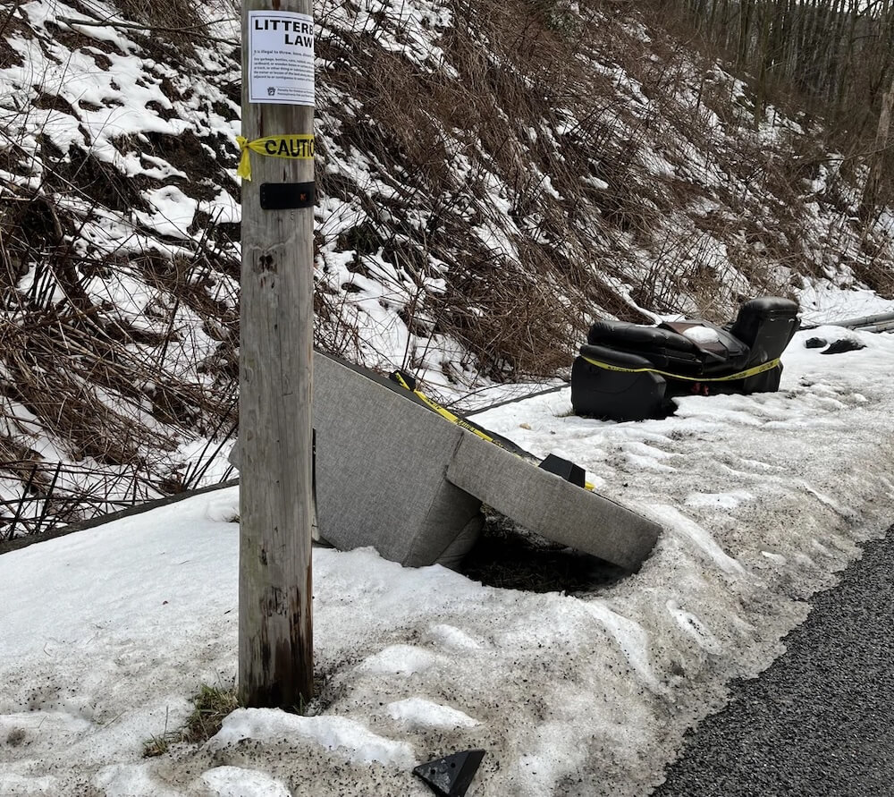 After three full-size couches were dumped in their local creek, a Redditor had to vent.