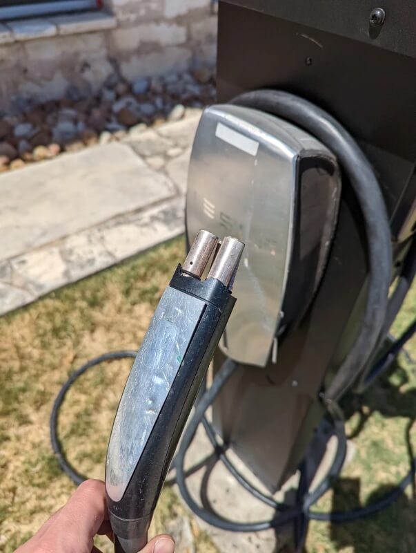 While attempting to charge their EV at a gas station in Austin, one driver discovered that the station's chargers were vandalized.