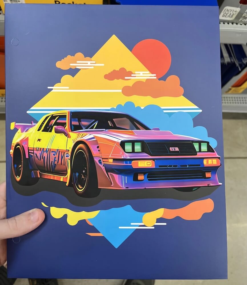 One Reddit user was really surprised to find an AI-generated design on a Walmart school folder.