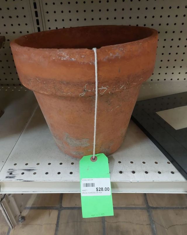 Exploring thrift stores can be fun, but one Redditor was infuriated by the exorbitant price tag on a beat-up flowerpot.