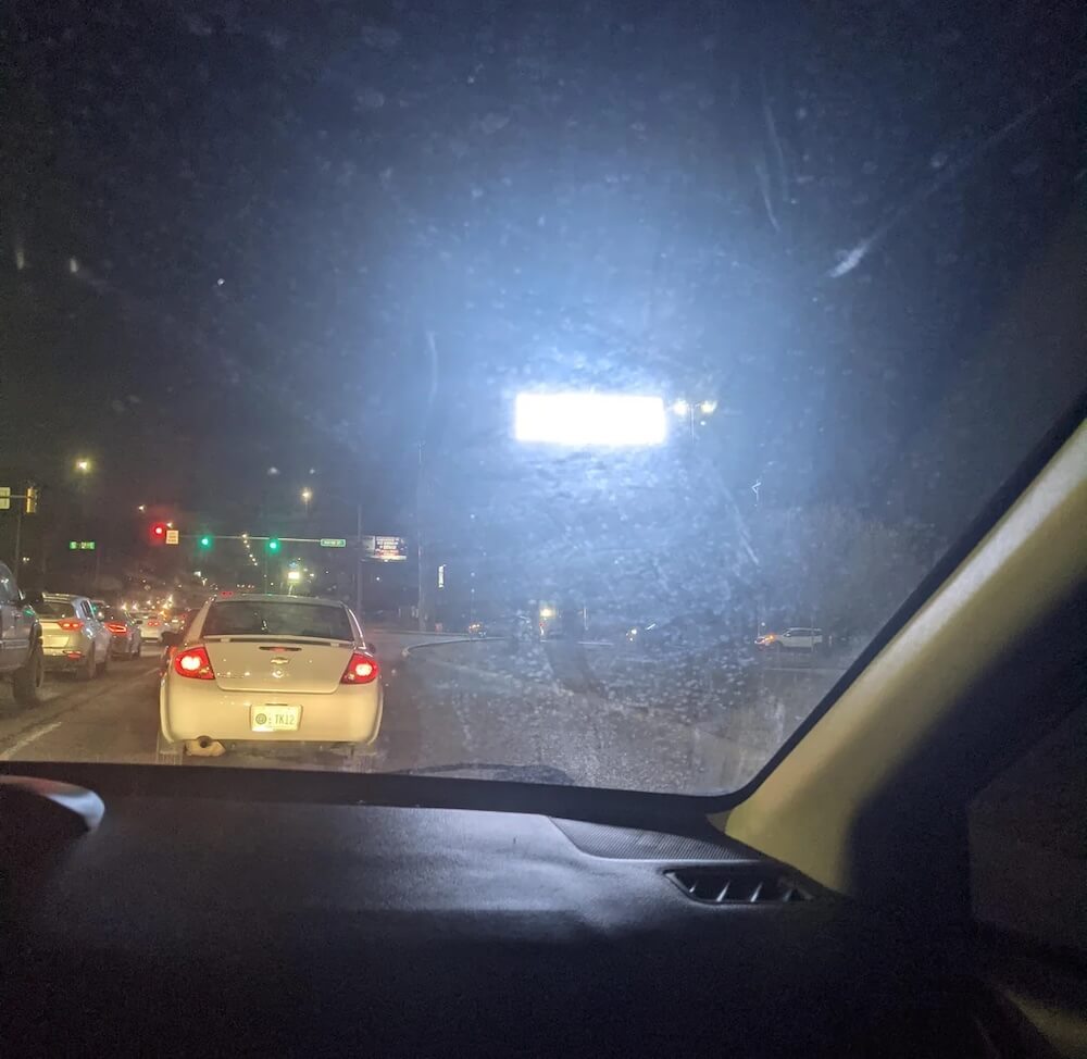 One driver recently posted a photo of an atrociously bright digital billboard to the r/CrappyDesign subreddit.