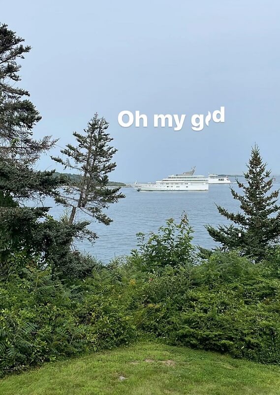 A Maine resident shared an unusual sight off the coast of Cape Elizabeth: a massive yacht unlike anything they'd seen before.
