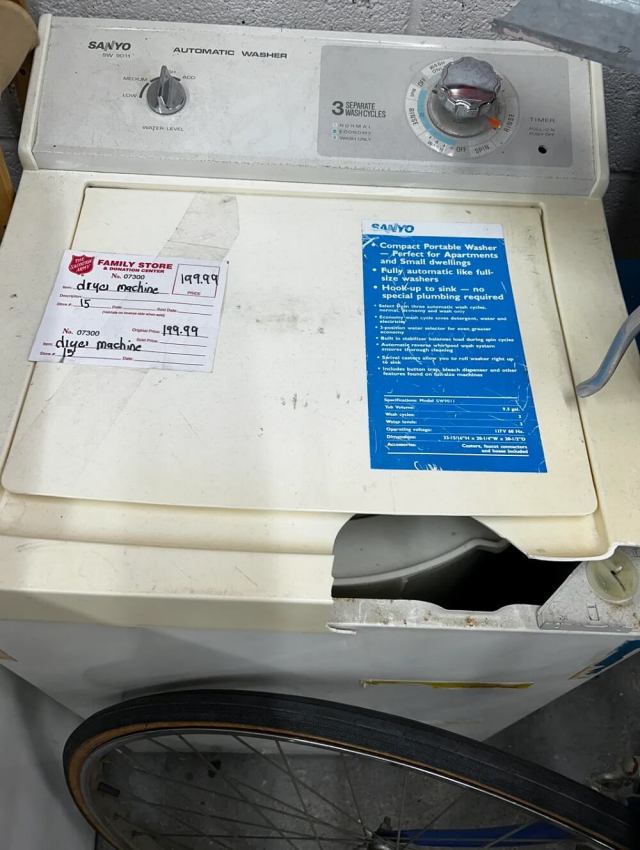 One Redditor's post revealed a thrift store selling an old washing machine incorrectly labeled as a dryer for nearly $200.