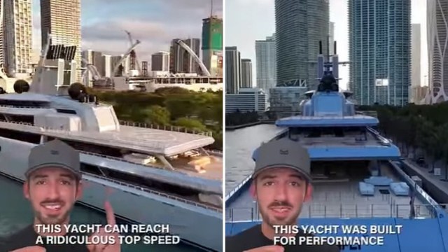 A recent YouTube video shared footage of Dragonfly, the world's fastest megayacht, which can reach top speeds of 27 knots.