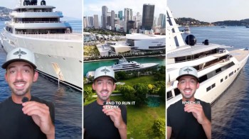 A viral TikTok video detailed the absurdly high cost of maintaining Sergey Brin's 466-foot superyacht.
