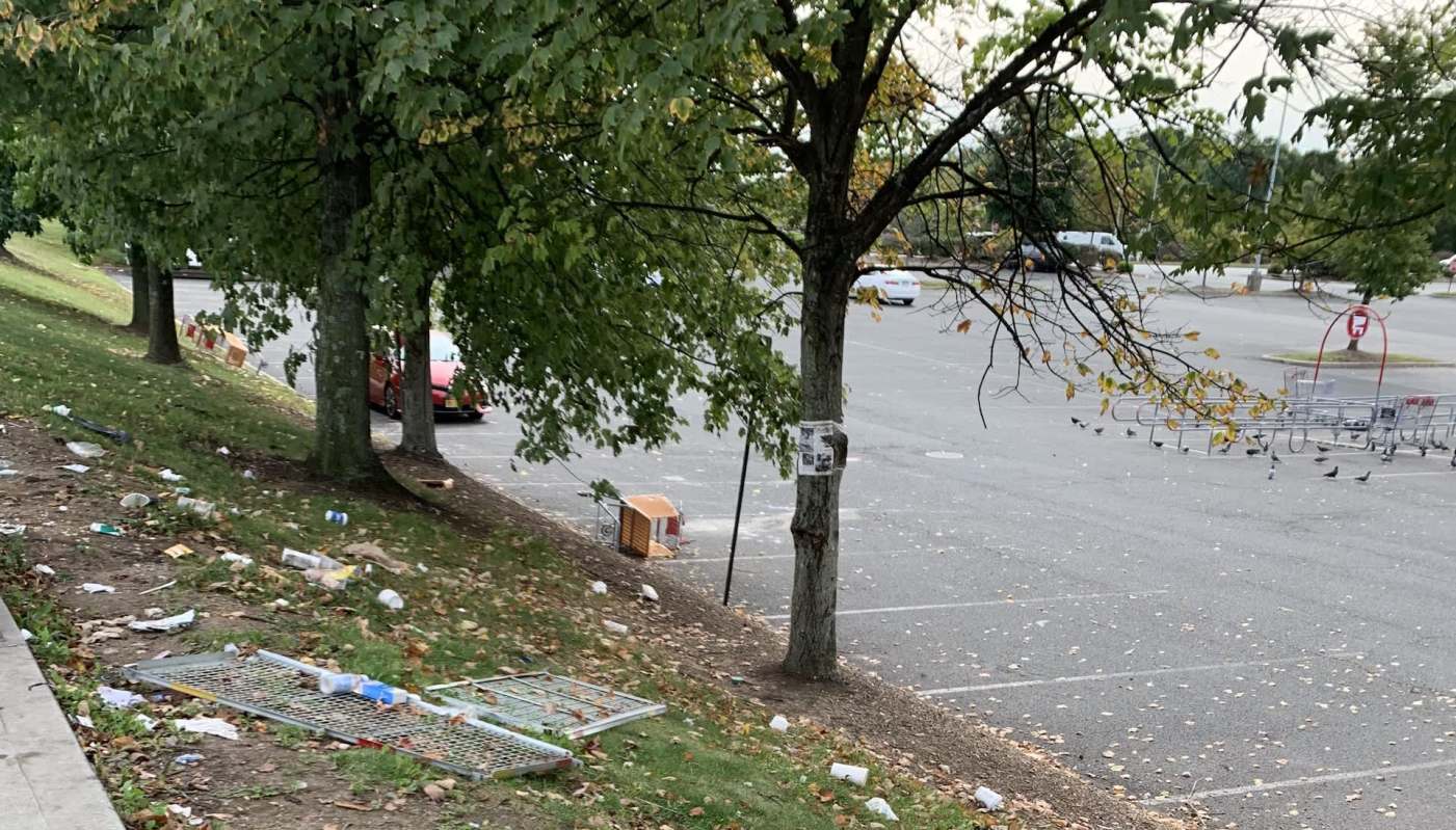 A Redditor shared a photo of unattended litter from their recent trip to Target, and the comments were just as mad about it.