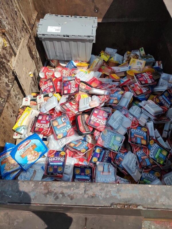 One dumpster diver highlighted the arbitrary nature of grocery store's food waste by sharing a photo of a massive haul of food.