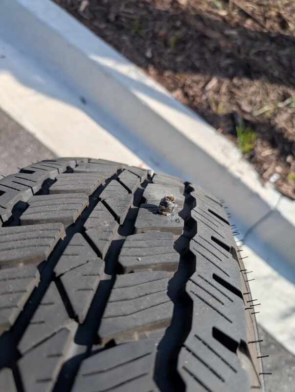 One unfortunate driver discovered how dangerous vape litter can be when a discarded vape punctured their tire.