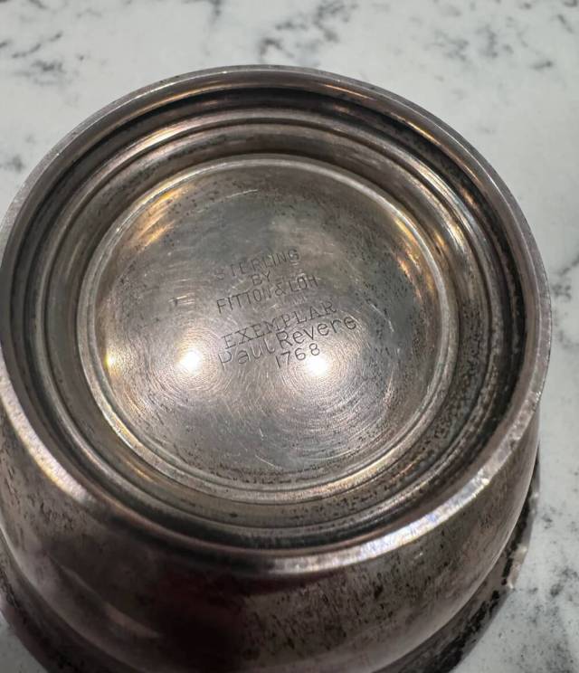 The item was supposedly crafted by iconic American silversmith Paul Revere himself.