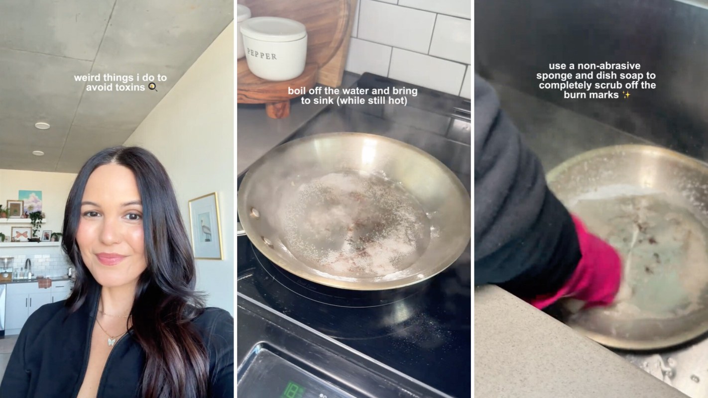 Learn how to clean stainless steel pans with just water and baking soda, thanks to this clever TikTok hack.