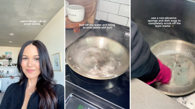 Learn how to clean stainless steel pans with just water and baking soda, thanks to this clever TikTok hack.